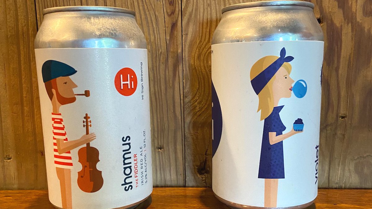 CraftPride's tweet photo. We carry @HiSignBrewing #beers, like Shamus the Fidler—a beautiful Irish Red ale (5.2%)w/a slightly toasted nose+a bright caramel finish. Smooth, not heavy; Violet the Blueberry Blonde—a fresh blueberry infused blonde ale (5.1%) w/grand notes of berry+a hint of rye. #hisign #atx https://t.co/joRLSJBuTe