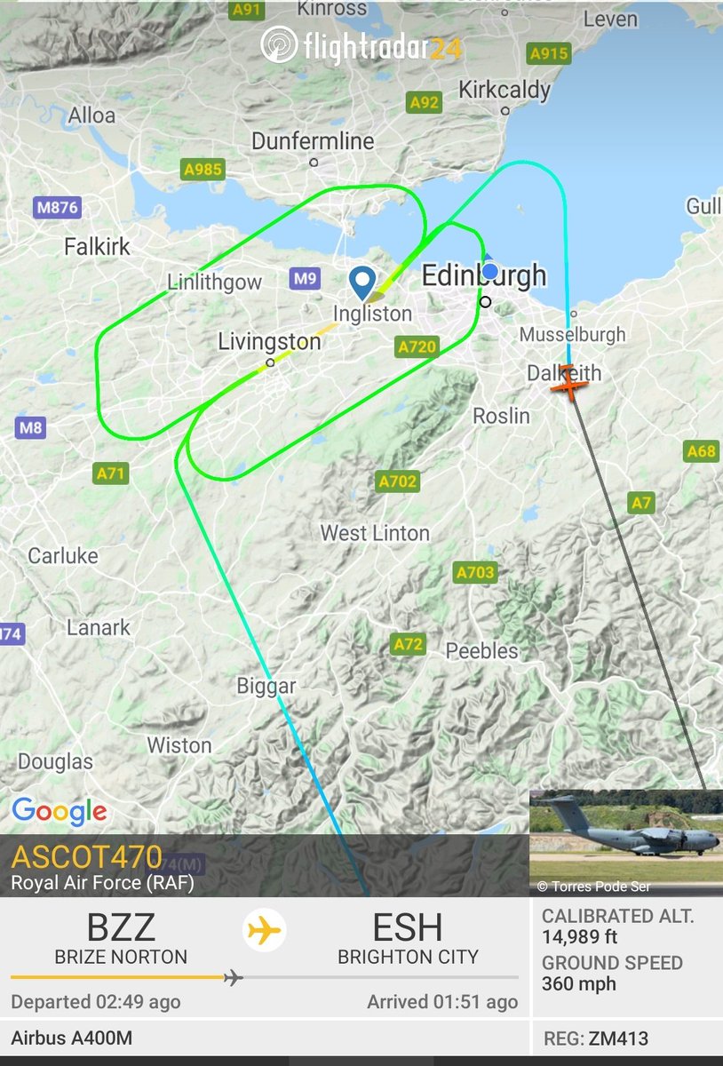 Ecosse911's tweet photo. @RoyalAirForce A400M #ZM413 performing touch &amp; goes at @EDI_Airport 🙋🏼‍♂️

@edinburghpaper https://t.co/YTLQRGClmy