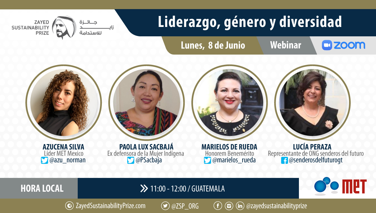 METcommunity's tweet photo. Hoy estaremos compartiendo en un #webinar desde #Guatema de liderazgo, género y diversidad, donde hablaremos con @Azu_norman, @PSacbaja, @marielos_rueda y Lucía Peraza de @senderosdelfuturogt sobre proyectos sostenibles. Ingresa directamente a https://t.co/VAA485rZdc https://t.co/8ceYShUjgb