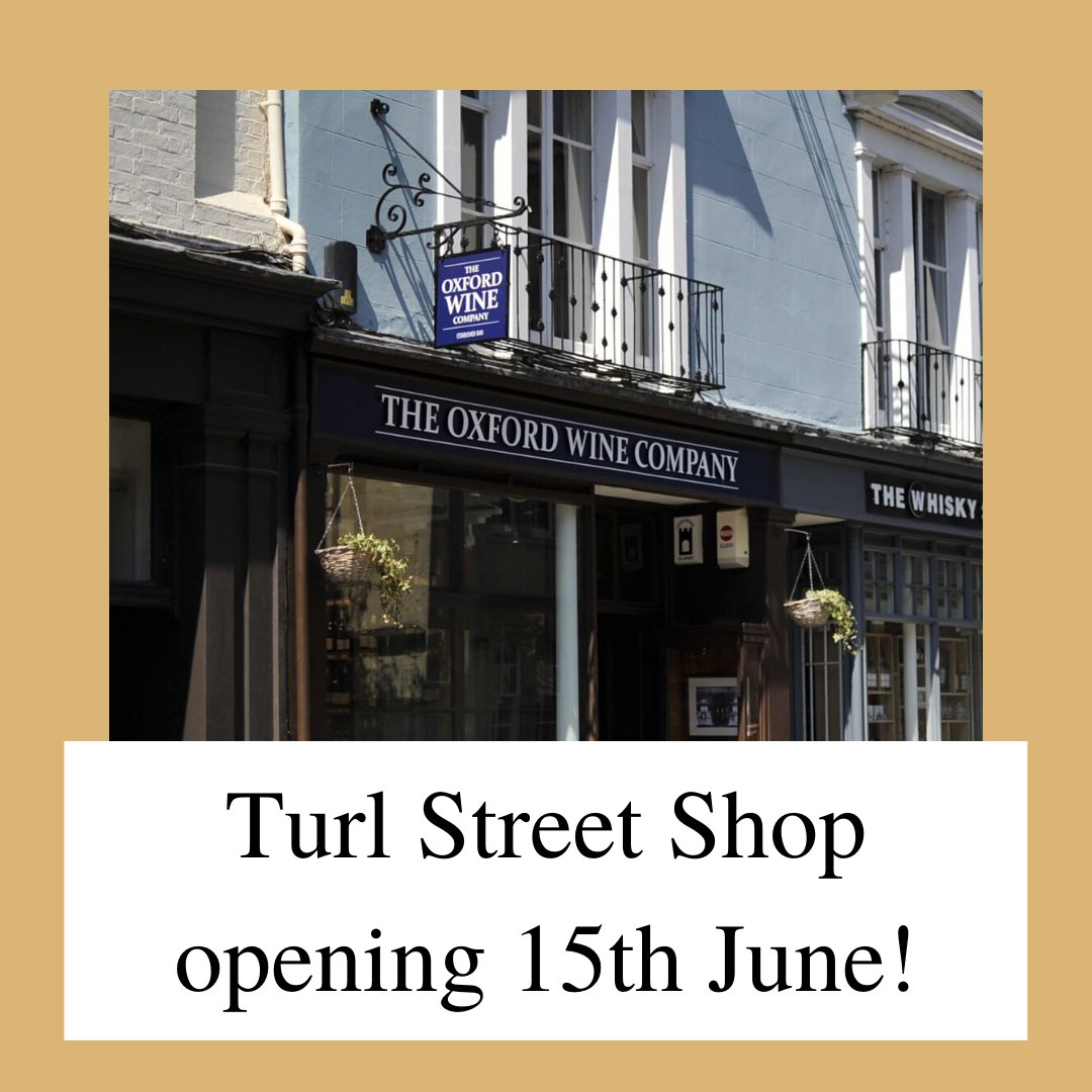 We are so excited to announce that on Monday 15th June we will be re-opening our Turl Street shop!