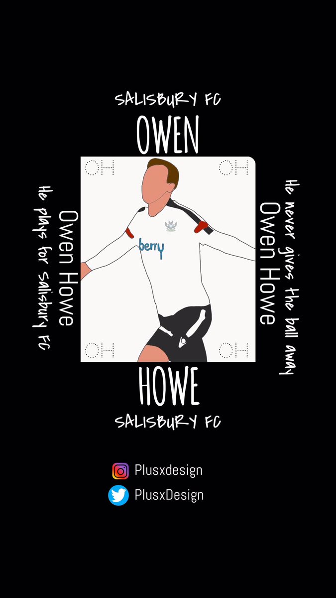 PlusxDesign's tweet photo. @Owen_Howe good luck with the future. “He never gives the ball away” @SalisburyFC https://t.co/s8IjBTGmX9