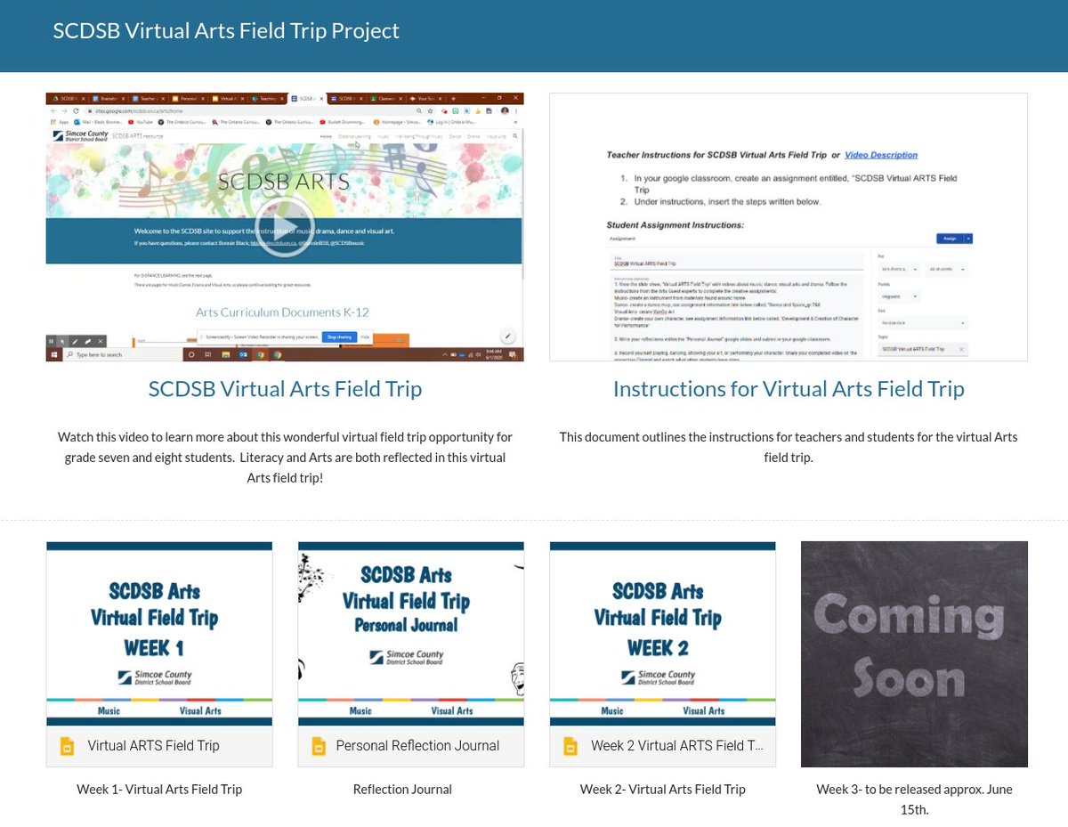 SCDSBLiteracy's tweet photo. SCDSB Intermediate Educators-Have you heard about the SCDSB Virtual Arts Field Trip?It's a wonderful way to engage students in the Arts and Literacy!Click on the following link to access more information on the Literacy Website: https://t.co/fEFUrGTcqQ
@SCDSB_arts @SCDSBProgram https://t.co/v71m9o9FC6