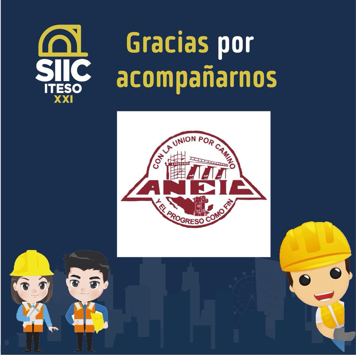 siic_iteso's tweet photo. Agradecemos a todos los representantes de la @ANEICmx por acompañarnos en el XXI Simposio Internacional de Ingeniería Civil. #ingenieriacivil #escuelacivil #pasionporlaingenieria https://t.co/QwWGdvY6gm