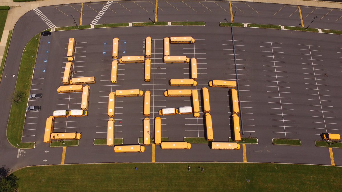BASDTransporta1's tweet photo. The BASD Transportation Department would like to congratulate the graduating class of 2020!  Special thanks to @ericnorder for his drone skills! @BethlehemAreaSD  @BASDSUPT @basdfacman #FHSclassof2020 #LHSclassof2020 @CaseboltJenny https://t.co/FArUL0NvHo