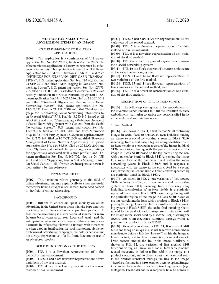 _SeanDavid's tweet photo. Interesting New Facebook Patent: $FB

Allowing general users to turn photos into ads. 

ie. Users would now monetize their "data".

Example: I take a photo of my cool Nike shoes, it auto finds the product and I can tag the product, I assume I could be then paid as a referral. https://t.co/fTZkNM8zvZ