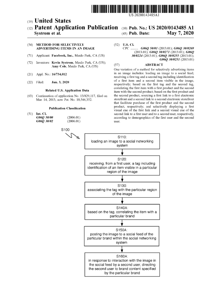 _SeanDavid's tweet photo. Interesting New Facebook Patent: $FB

Allowing general users to turn photos into ads. 

ie. Users would now monetize their "data".

Example: I take a photo of my cool Nike shoes, it auto finds the product and I can tag the product, I assume I could be then paid as a referral. https://t.co/fTZkNM8zvZ
