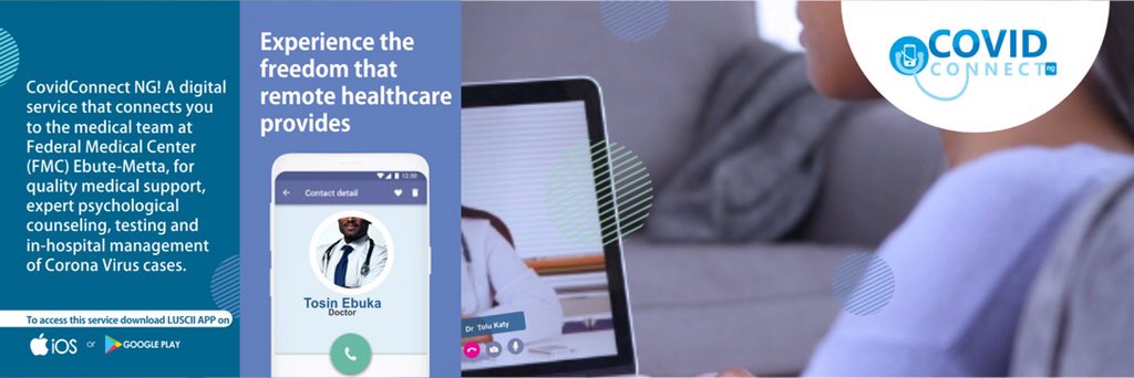 DrZobo's tweet image. I know how scary it is and how uncertain some of the symptoms of #COVID19 can be, however, I’ll introduce you to a digital service app launched by @fmceblagos, supported by @PharmAccessNIG, that can help you get screened from the comfort of your home.
 #CovidConnectNg #Luscii