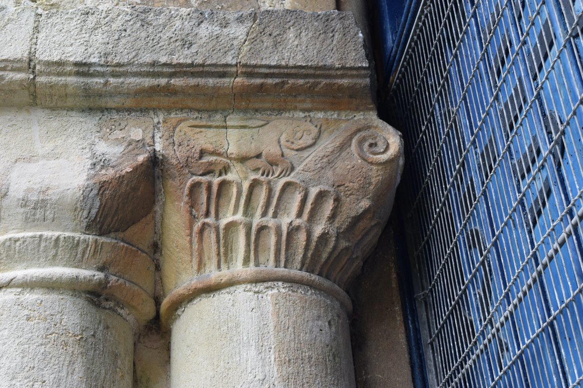 A little Norman lion scampering into All Saints Netheravon, Wilts. #TinyLions