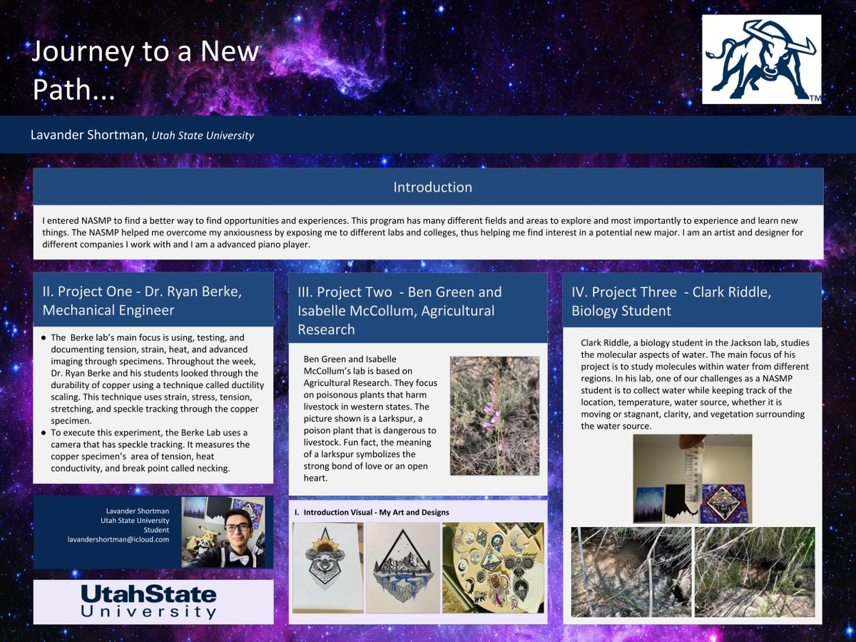 USU_NASMP's tweet image. Here is Lavander Shortman's poster! #NASMP2020