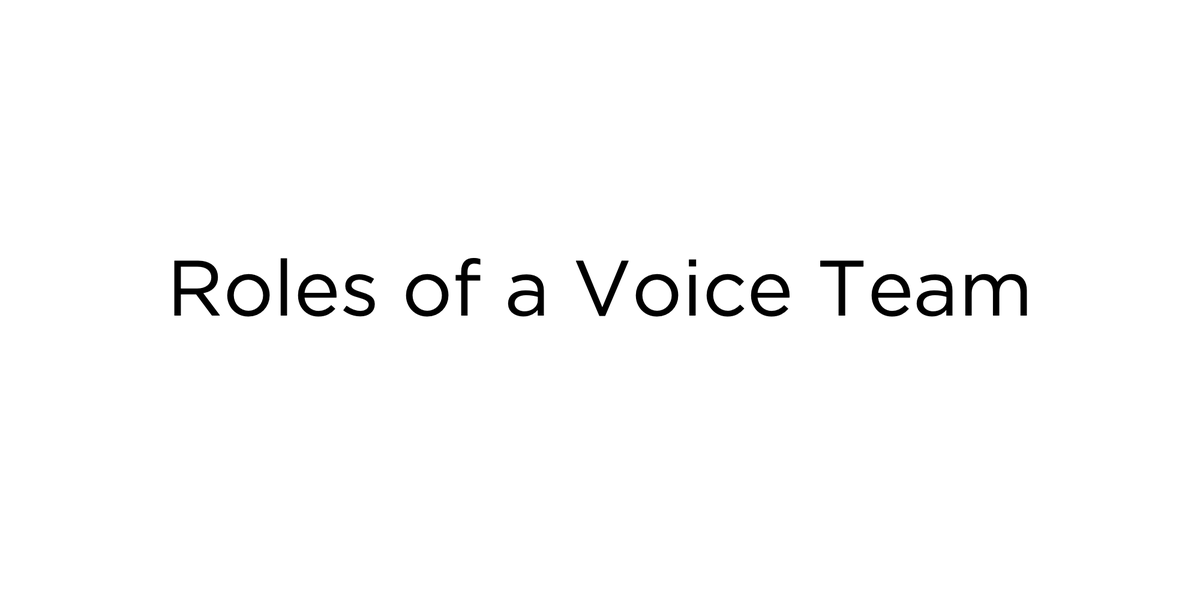 What makes a Voice team? Check out our latest blog post detailing each role:

buff.ly/3dVMWq0

#VoiceFirst #VoiceTechnology