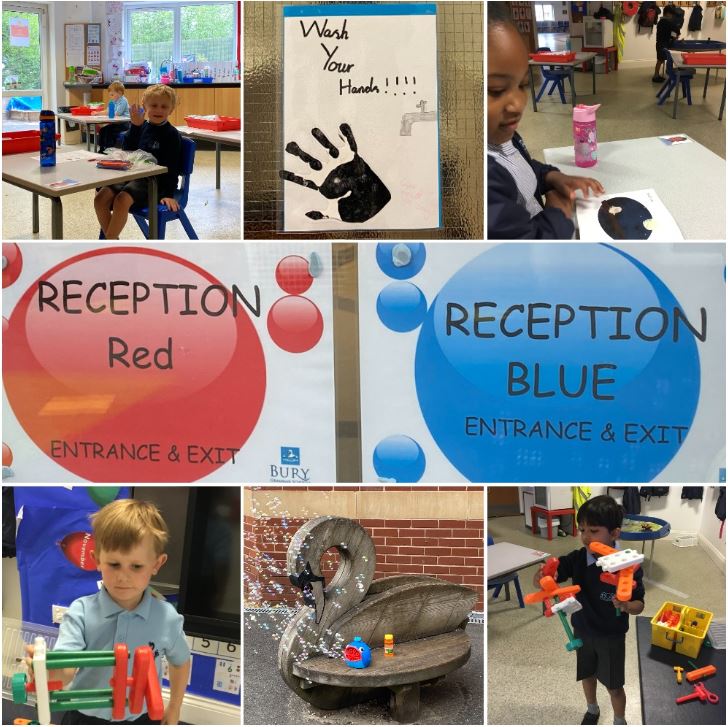 BuryGrammar's tweet photo. πWelcome back Reception! Bubbles greeted our pupils this morning as they returned to school & joined their social bubbles! Thank you for your wonderful smiles & lovely behaviour today Reception, we look forward to seeing you again tomorrow! ππ #BuryGrammarSchool #BGSReturn https://t.co/UmGaJgVp3S