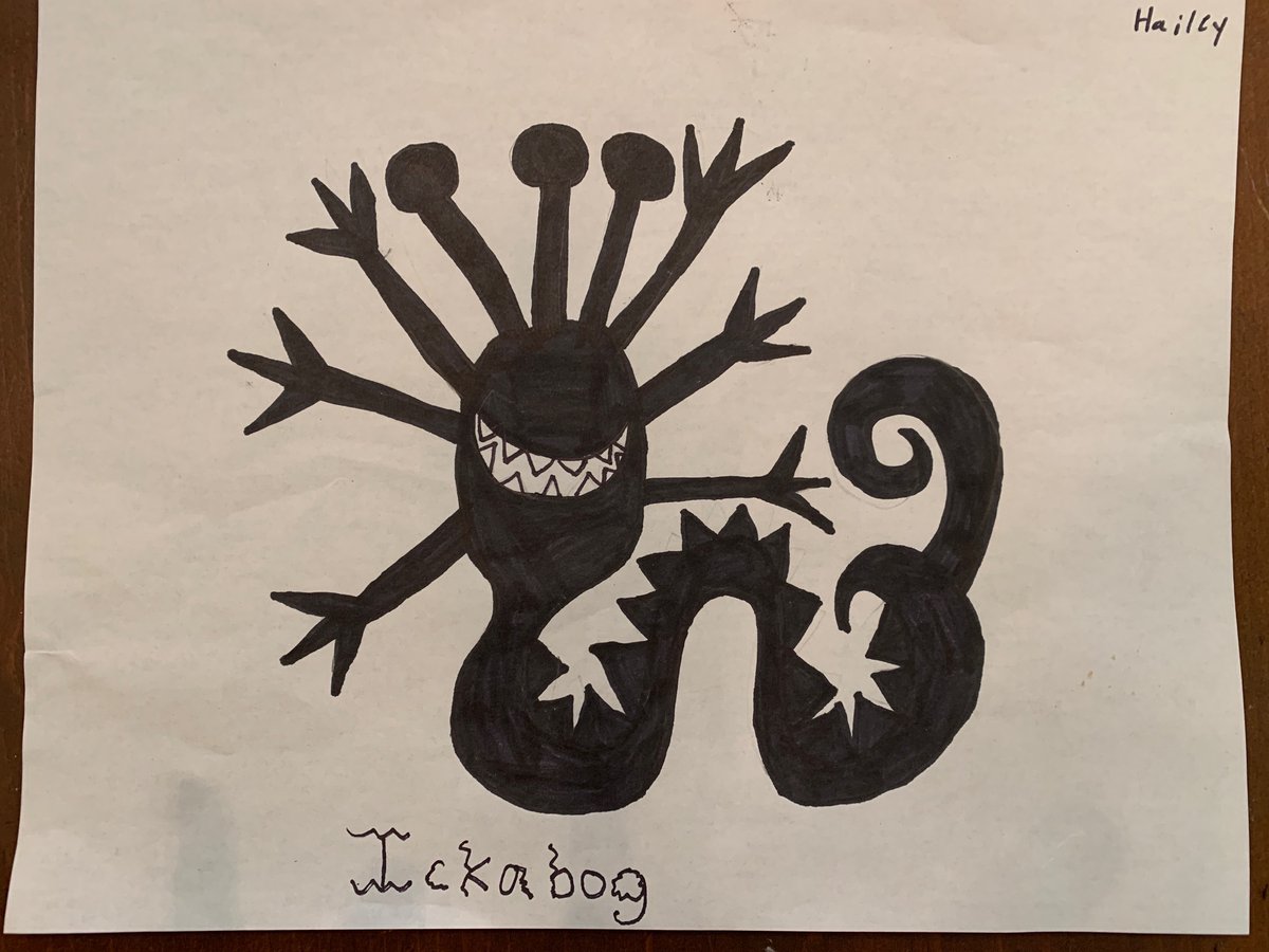 kerrdigimedia's tweet photo. #TheIckabog   
My Harry Potter-obsessed daughter Hailey, 9, drew this for chapter 2, and she really wants @jk_rowling to see it. She's loving the book. https://t.co/q1XZDJWH86