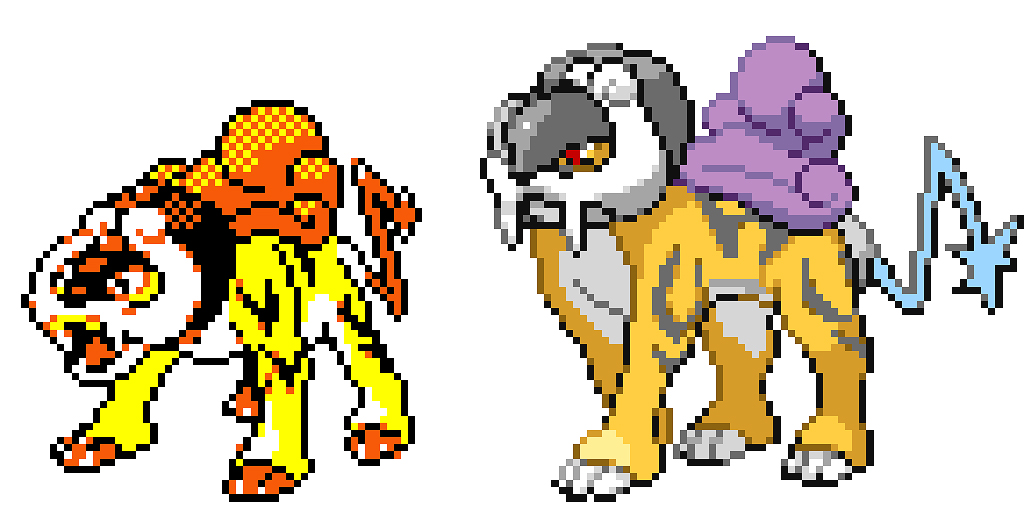 Pokets3's tweet photo. In the original sprite from Gold and Silver, Raikou looks a little bit different than the original.
#pokemon #pixelart #pixelartist #pixelpainter #japan #japanesegame #Nintendo #sprite #sprites #spaceworld1997 #beta #pokemonbeta #videogames #Raikou https://t.co/8MMkozro3F
