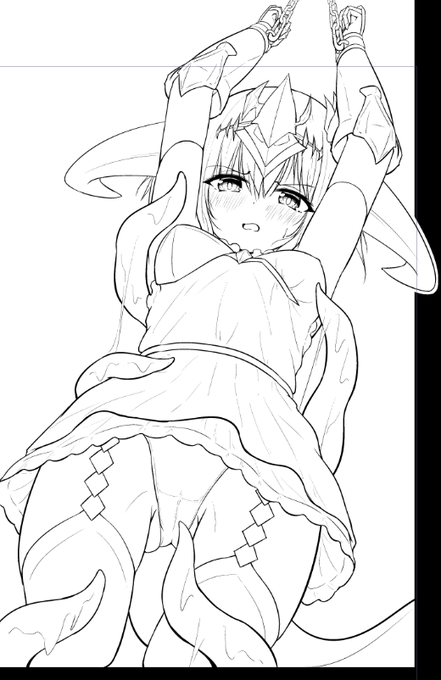 もうフィルレインと触手だけのコマしかないから描くの楽しい😊 