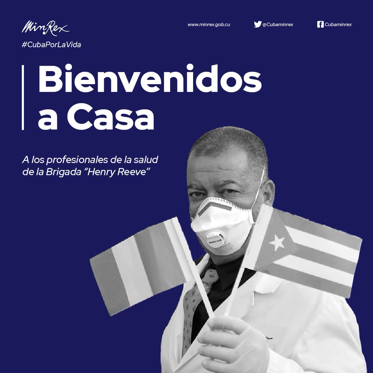 LiurkaRguez's tweet photo. #CubaPorLaVida Bienvenidos Heraldos de la salud y la vida, vencedores del dolor y de la muerte, como dijo el Comandante en Jefe @CubaMINREX @YairaJR @AlbertoBlancoS @EmbaCuba_Camboy https://t.co/XDy2WsvvI8