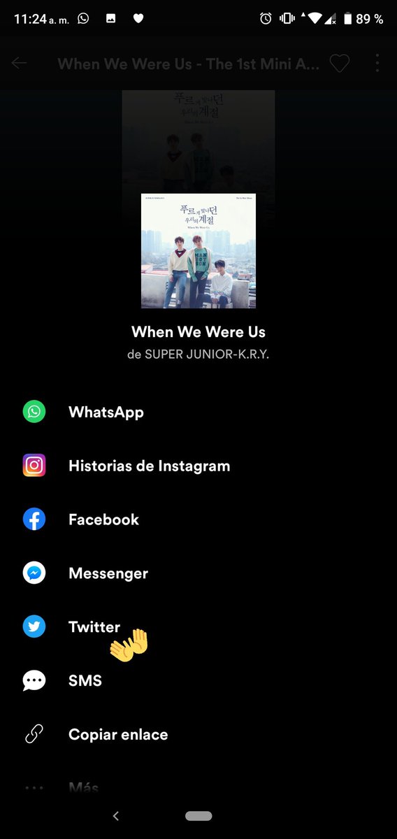 ELFSuJuMexico's tweet photo. [IMPORTANTE] ELF, es necesario compartir la canción desde Spotify en Twitter tantas veces como puedas (cambiando la descripción de cada tweet) de esa forma #WhenWeWereUs puede entrar en el chart viral de Spotify por país y conseguir más reproducciones😍

#푸르게빛나던우리의계절 https://t.co/KTCJjr2XcC
