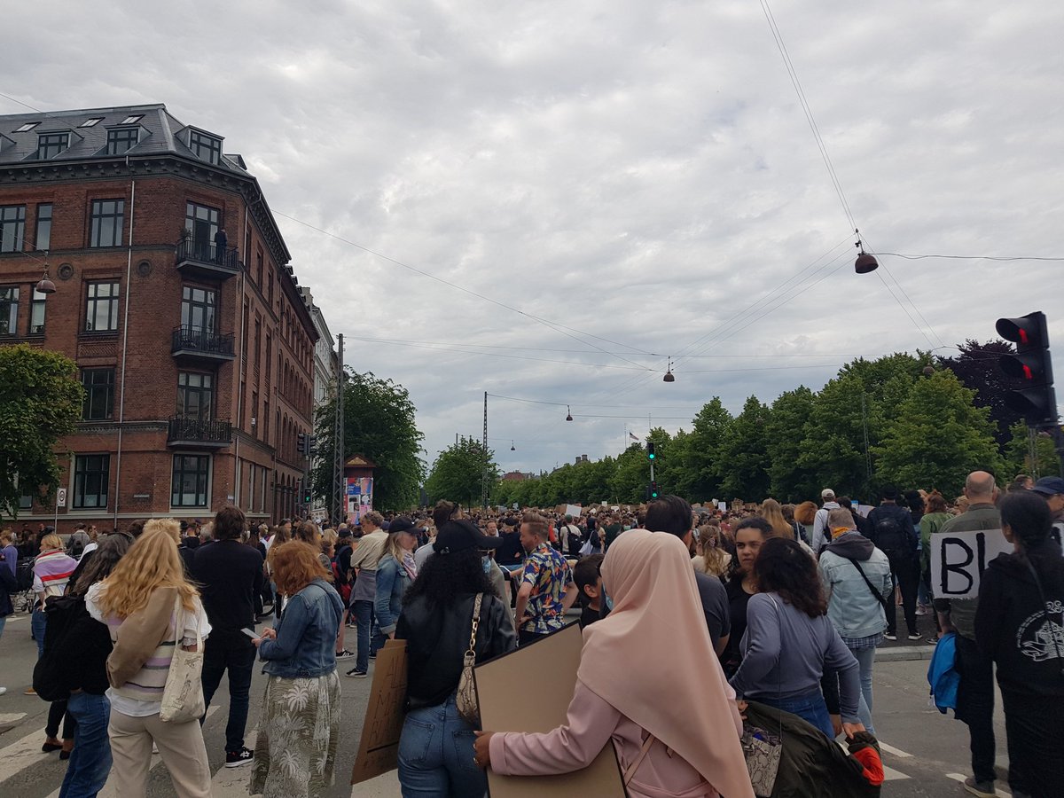weuwcats's tweet photo. Blm protest in Copenhagen, june 7th. More than 14.000 people attended the protest. #blacklivesmatter https://t.co/kfQQJCOqtV