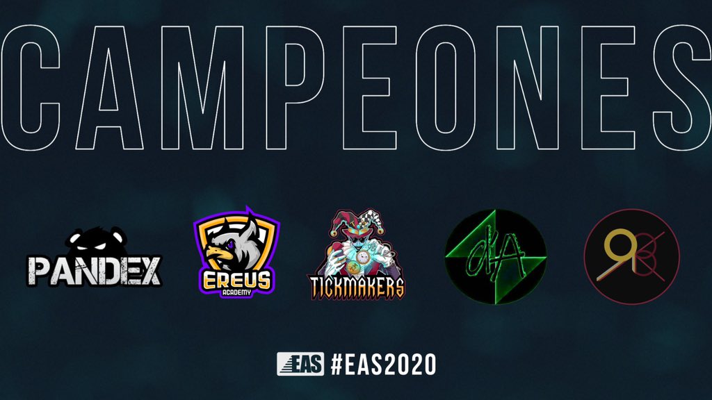 🏆 CAMPEONES 🏆

Tenemos a los mejores equipos x división:

🏆3º División Nacional: <a href="/PandexSports/">PANDEX eSPORTS</a> 
🏆4º División Nacional: @EreusEsport 
🏆5º División Nacional: @Tickmakers_eS
🏆6º División Nacional: Andalucia d'Arthe
🏆7º División Nacional: @rabotroniks 

¡SOIS UNOS CRACKS!
