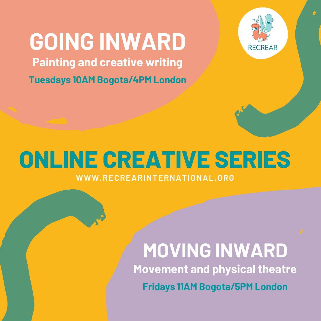 These 2 series in June to check-in w/ ourselves &amp; reflect on how we relate to the world around us.⚡️
Tuesdays: 'Going Inward' we'll explore via creative writing + painting.
Fridays: 'Moving Inward' we'll deep dive via movement + physical theatre. Register: linktr.ee/RecrearInterna…