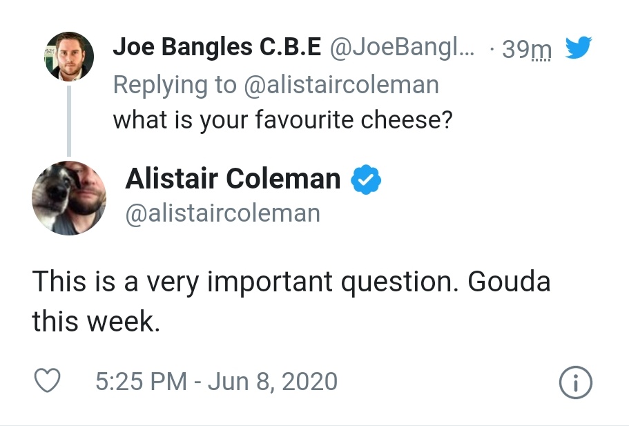  @alistaircoleman,  @PaulChuckle2,  @1rorycowan and  @Jackguinness, welcome to my Celebrity Cheese Wall!Thank you for your cheese choices!  #MondayMotivation  #mondaythoughts