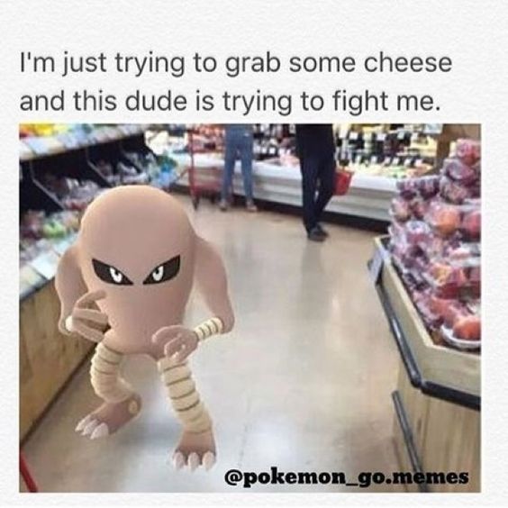 PokemonDungeonX's tweet photo. That time I tried to go shopping back in the height of #PokemonGo #Hitmonlee https://t.co/nXlGjcEb7M