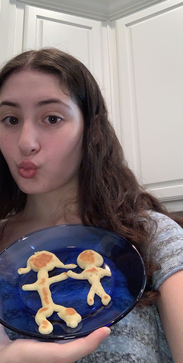 hahaha today nto launched our summer pop ups with a program focused on ~pancakes~. please enjoy this picture of me holding my pancake people:)