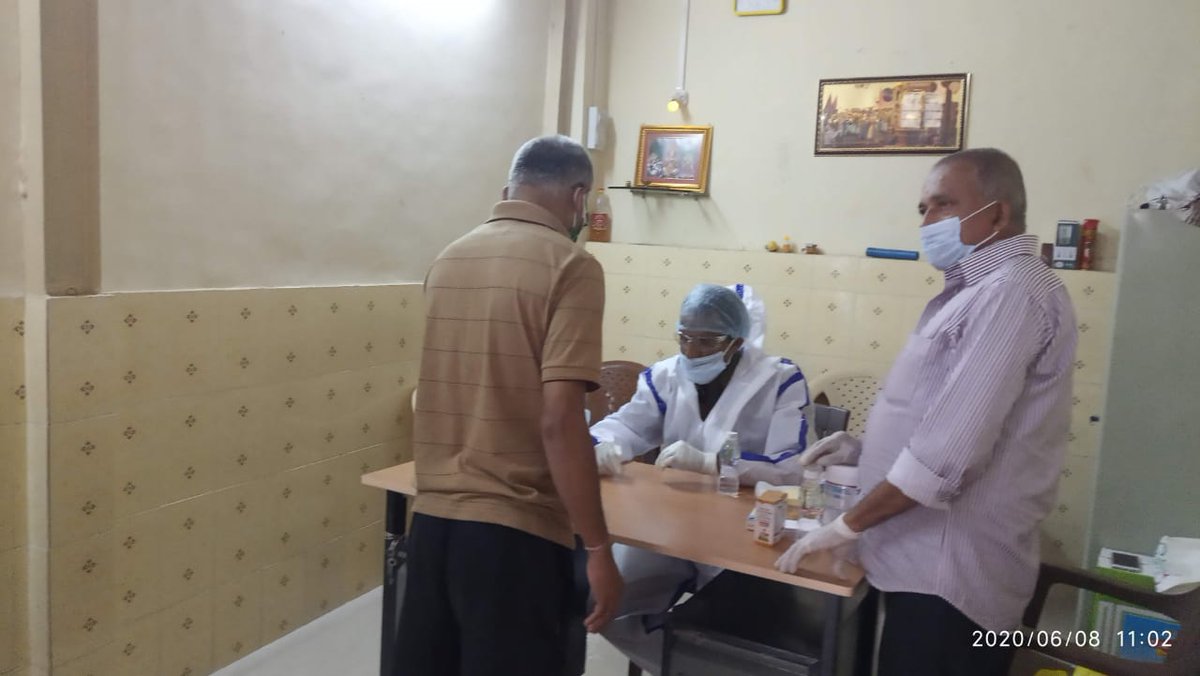 BJS_India's tweet photo. #BJSMission
As the world is coping with the #corona pandemic, #MumbaiMobileDispensaries are taking care of #Mumbaiker by offering free medical health check-ups on a daily basis across several areas. #doctoratyourdoorstep team visited #Devipada #Borivali_East today 09th June’20. https://t.co/FQVuODubpd