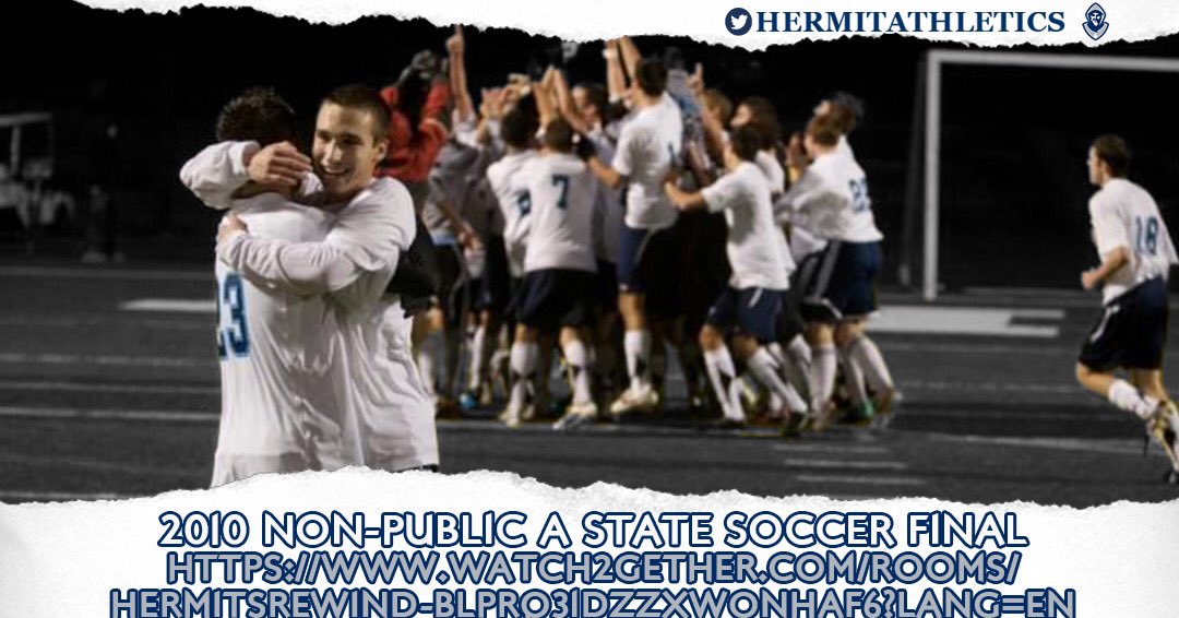 HermitAthletics's tweet photo. Tonight at 6pm we will rewatch the 2010 @Hermits_Soccer state final bs Pingry
#HermitsRewind
💻: https://t.co/j3aPs0QATg https://t.co/qkS3gcQH8L