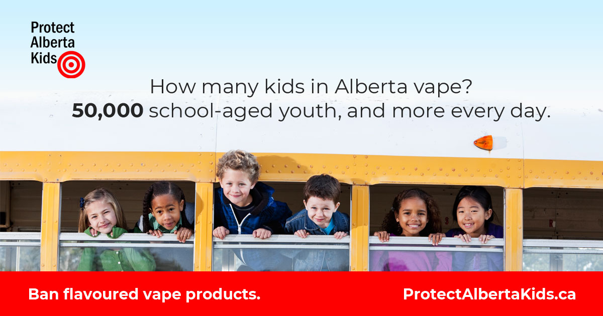 smokefreeab's tweet photo. @YourAlberta has 50,000 good reasons to take the advice of Dr. Hinshaw to avert yet another public health disaster. Ban flavours and protect youth. https://t.co/rN40gyofDX @YourAlberta @ABBlueCross @lungabnwt @HeartandStroke @APCCP https://t.co/3Uwa3AkarH