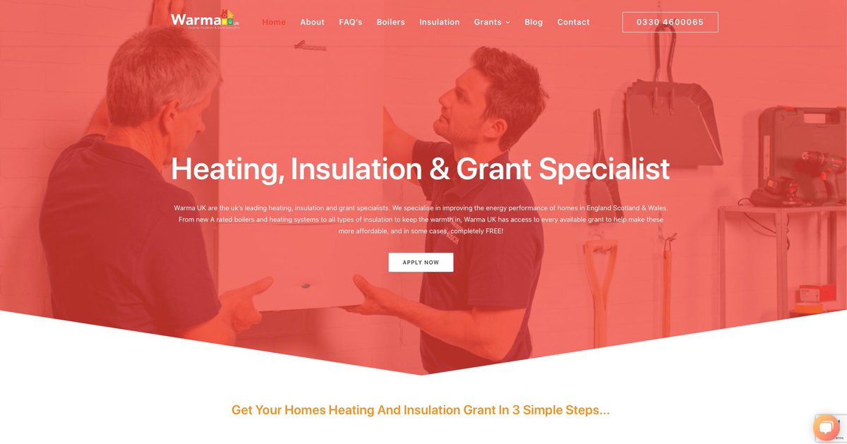 Grants are available for the following energy saving measures:

Inefficient boiler upgrade
Full central heating systems
Electric storage heaters
Insulation
Loft insulation

Drop us a call on : 0330 4600065