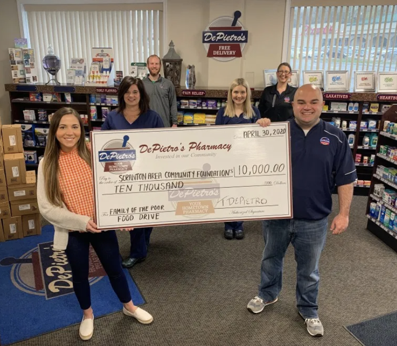DunmoreBorough's tweet photo. DePietro’s Pharmacy recently contributed $10,000 to the Heart of Scranton: A Virtual Fundraiser to Help our Neighbors!

https://t.co/aIrwqTH9P0 https://t.co/4YnvErZQv3