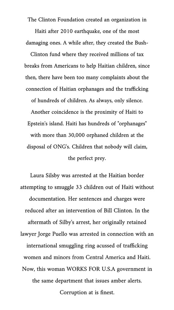 Anonymous2Hack's tweet image. The direct relation of Clinton’s Foundation in Haiti with #Childtrafficking network #PIZZAGATE