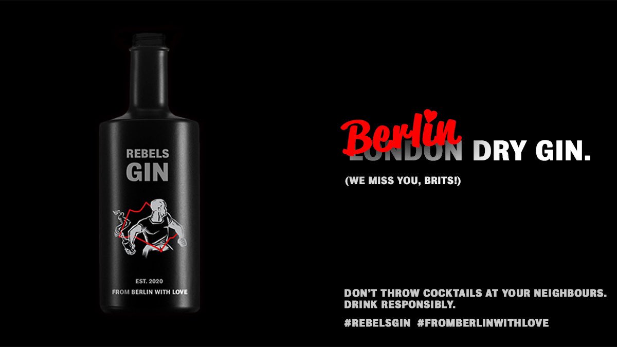 BERLIN DRY GIN.
#FromBerlinWith🖤

#REBELSGIN #rebels #berlin #berlinmylove #london #uk #brexit #rebellion #gin #gintonic #gintasting #ginlovers #hellomolli #bedifferent #bartender #barkeeper #nightlife #party #cheeky #edgy #sexy #black #design #lifestyle