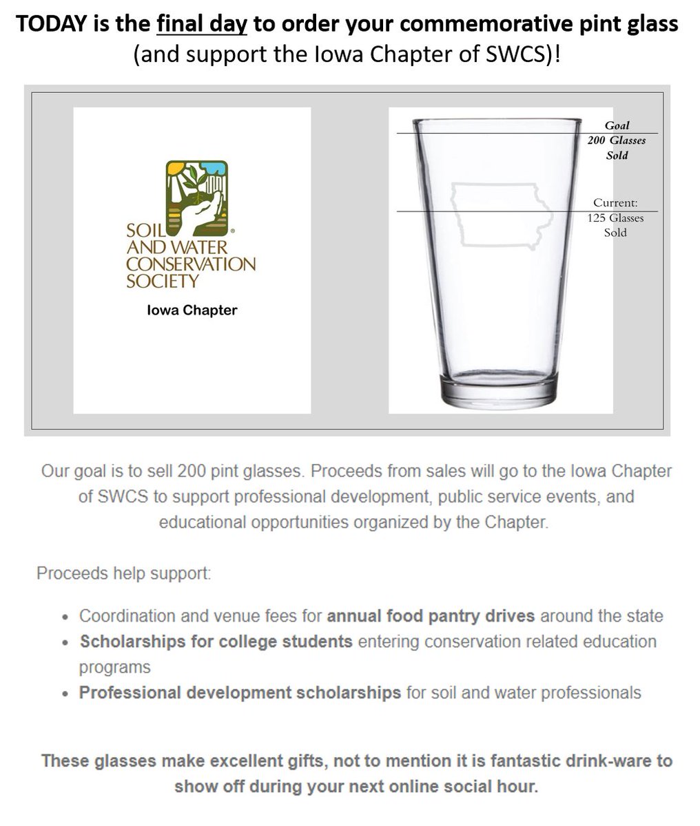 iaswcs's tweet photo. Help us reach our goal by ordering your commemorative pint glass today! The online store closes at midnight.

https://t.co/ckwMmTWjAO https://t.co/ZvSO0cJpXw
