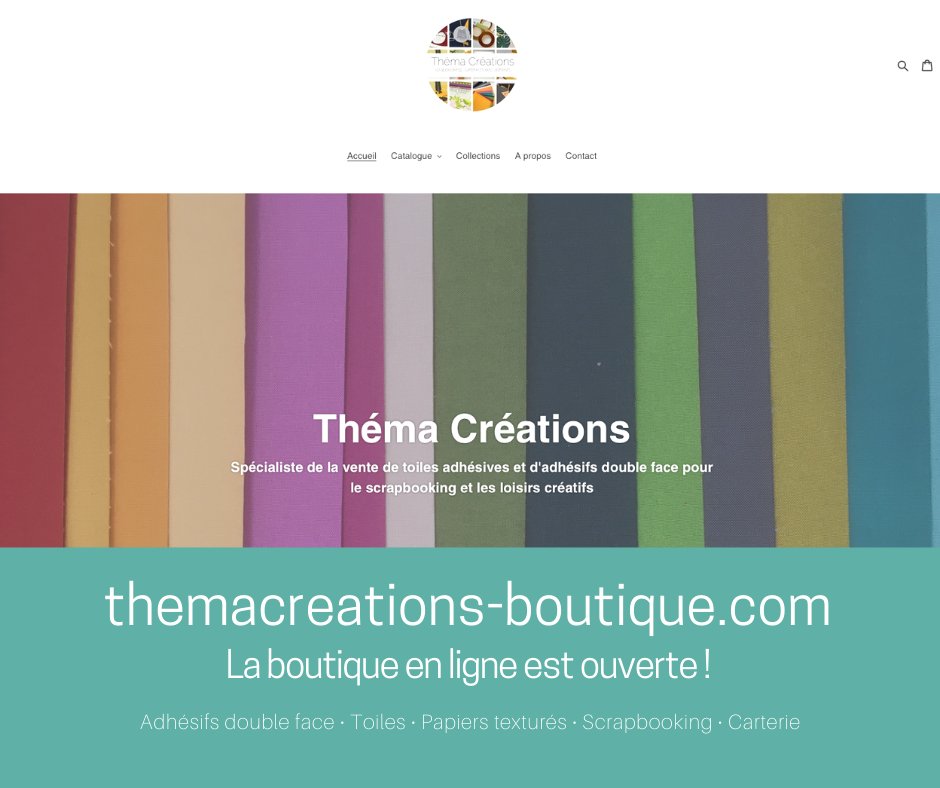 La boutique en ligne themacreations-boutique.com est ouverte ! Succombez à nos gammes d'#adhesifsdoubleface, #toilesadhesives et papiers texturés pour vos projets de #scrapbooking #minialbum #loisirscréatifs #diy quand vous le souhaitez. Visitez notre e-shop▶️ bit.ly/2zjWAnC
