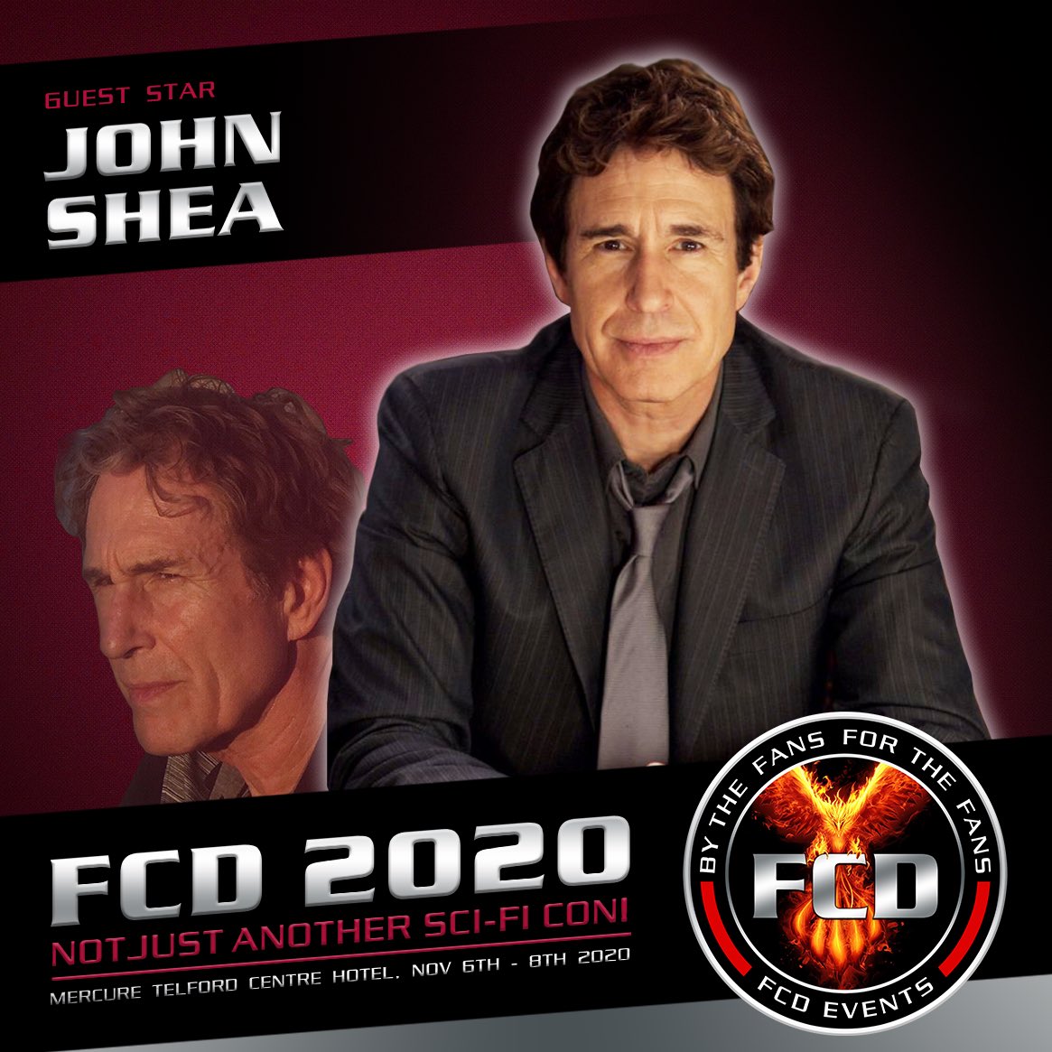 We are delighted to announce our next guest for FCD2020 is the brilliant John Shea!  
#Superman
#LexLuthor
#MutantX
#AgentX
John will be with us all weekend so hit the link to buy your tickets. Also available is our instalment plan

tickettailor.com/events/fcdeven…