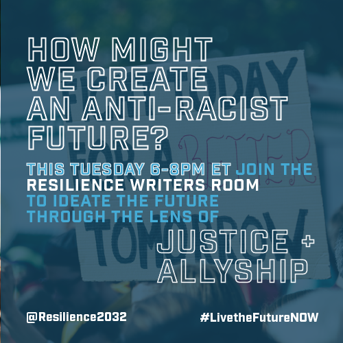 forfreedoms's tweet photo. @Resilience2032 invites you to join their open #writersroom events to co-create the #future. Join them this Tuesday 6/9 @ 6p ET to ideate the future of #Justice &amp; #Allyship. #livethefutureNOW #BlackLivesMatter

Go to at https://t.co/h5lU5u3ajD to register https://t.co/JFxj6uK8Bf