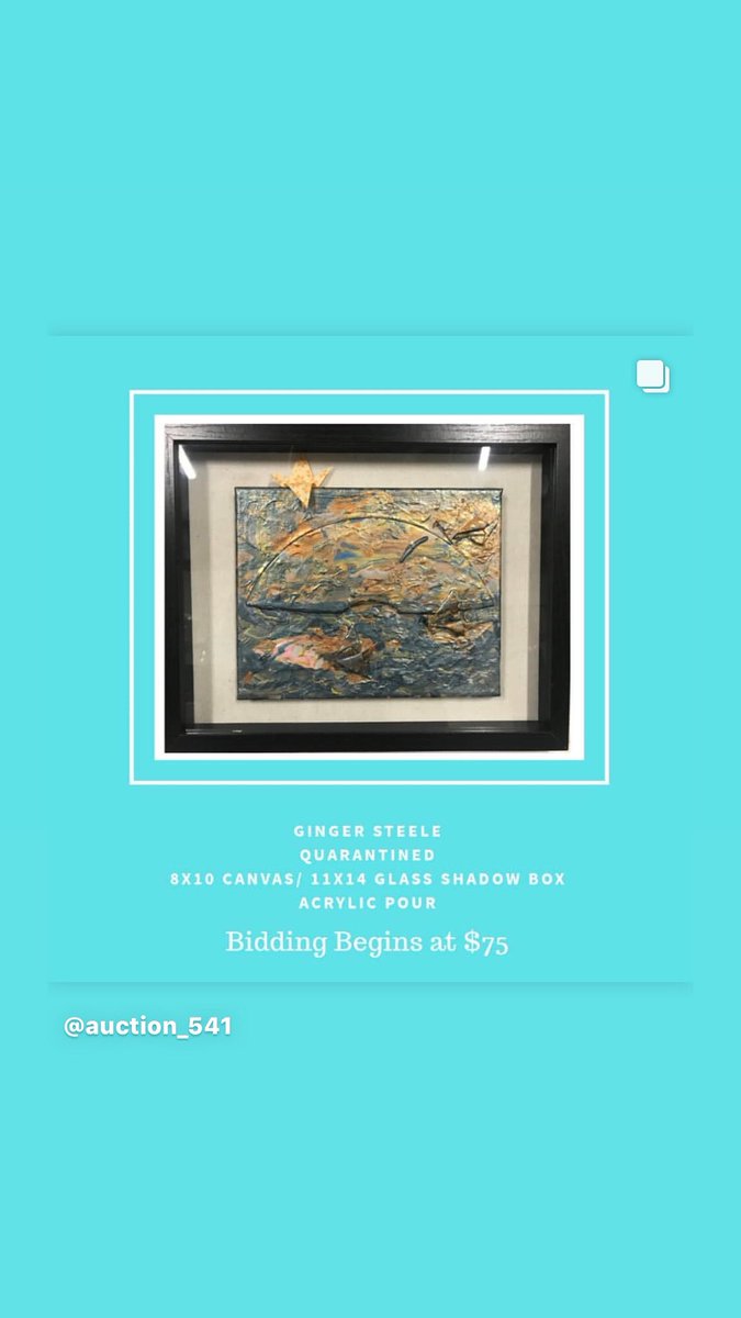 gingersays8's tweet photo. New artwork up @auction_541 ! 
Bidding starts today! Please follow, like and share! #quarantinecreatives #supportlocalartists #2020challenges #heritageartcenter #auction541round3 https://t.co/ILyDqRN2RK