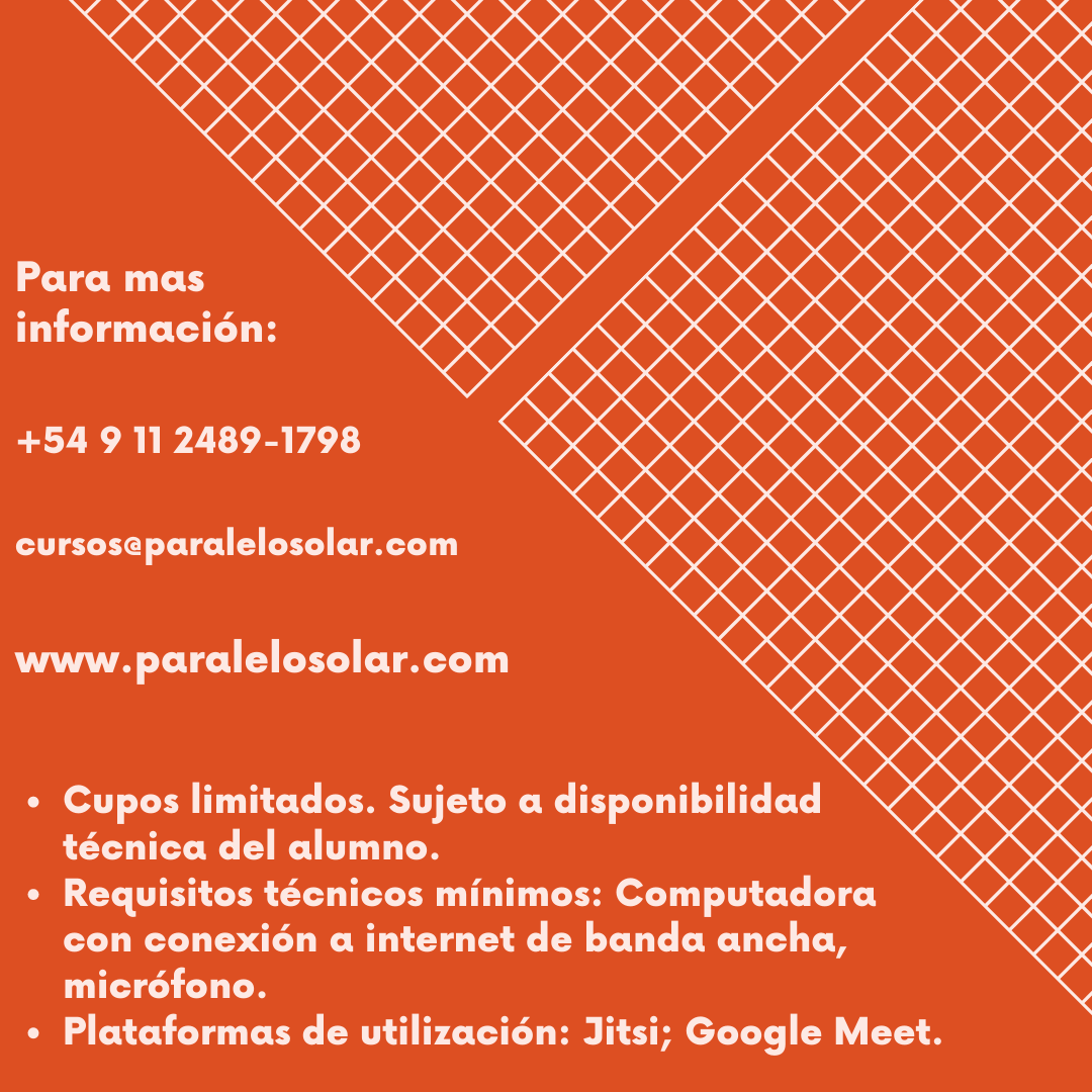 ParaleloSolar's tweet photo. No se olviden que aun estan abiertas las inscripciones a nuestro webinario de "Sistemas Hibridos" https://t.co/kjAAtGxDjl