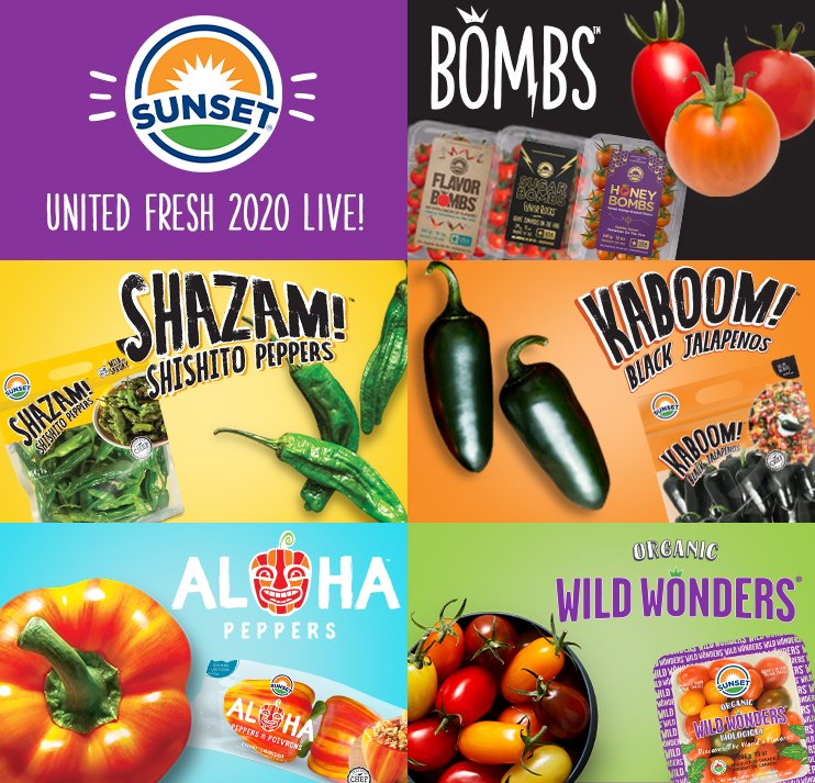 One week to go until the #UnitedFreshLIVE show! We can't wait to see you at the SUNSET® virtual booth and show you our latest flavorful innovations in produce.