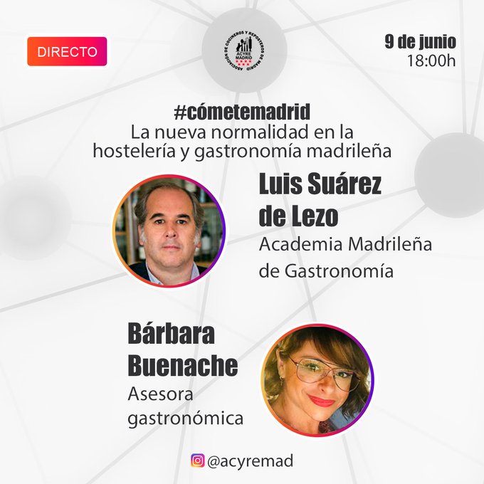 Mañana, <a href="/lsuarezdelezo/">Luis Suárez de Lezo</a> y <a href="/barbarabuenache/">Bárbara Buenache</a> hablarán de los retos que enfrenta la hostelería madrileña