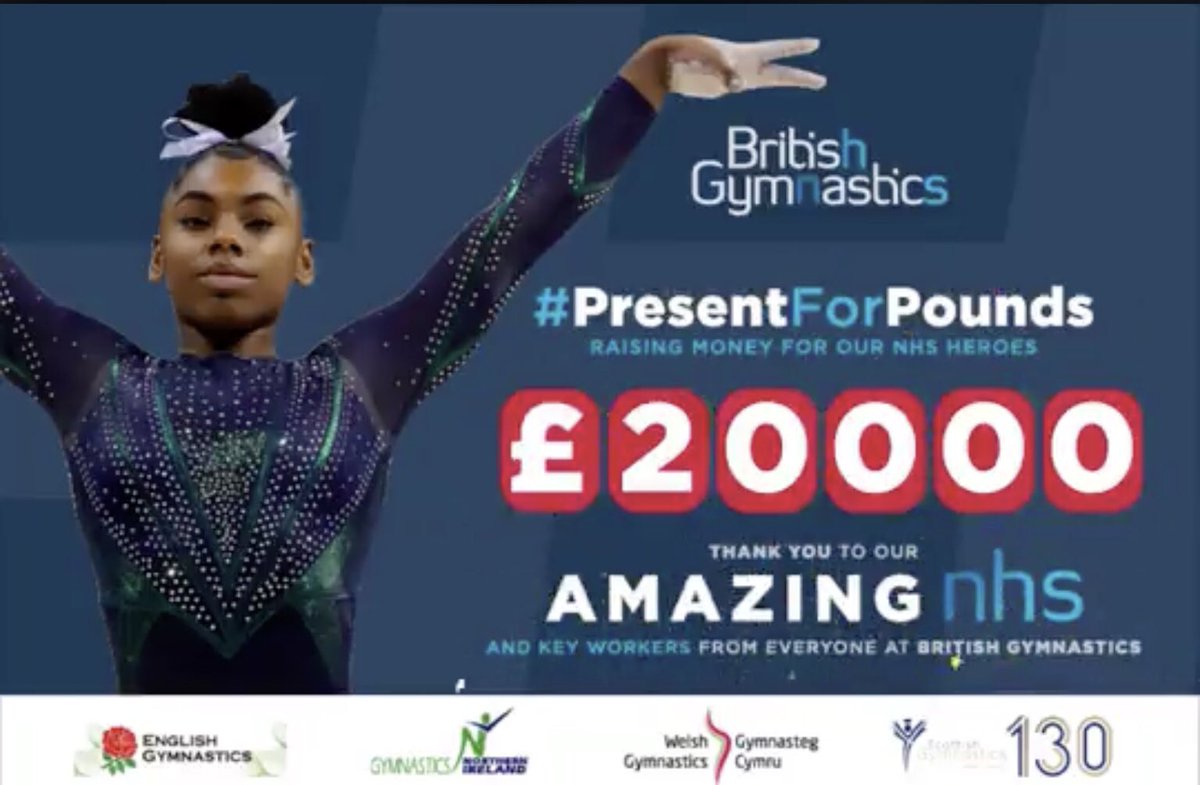 WokingGymClub's tweet photo. Thank you to all our members who got involved with British Gymnastics #PresentForPounds campaign. They managed to raise an amazing £20,000 for the NHS!! 💙 https://t.co/FTM58787zv