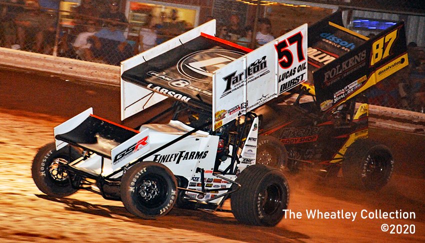 sooner7nc's tweet photo. Does one of these, @KLRteam or @AaronReutzel, make it two wins on the week or does Lawton Speedway produce a third different @ASCoC Thunder Through the Plains winner tonight? https://t.co/U3x3Y4tgQs