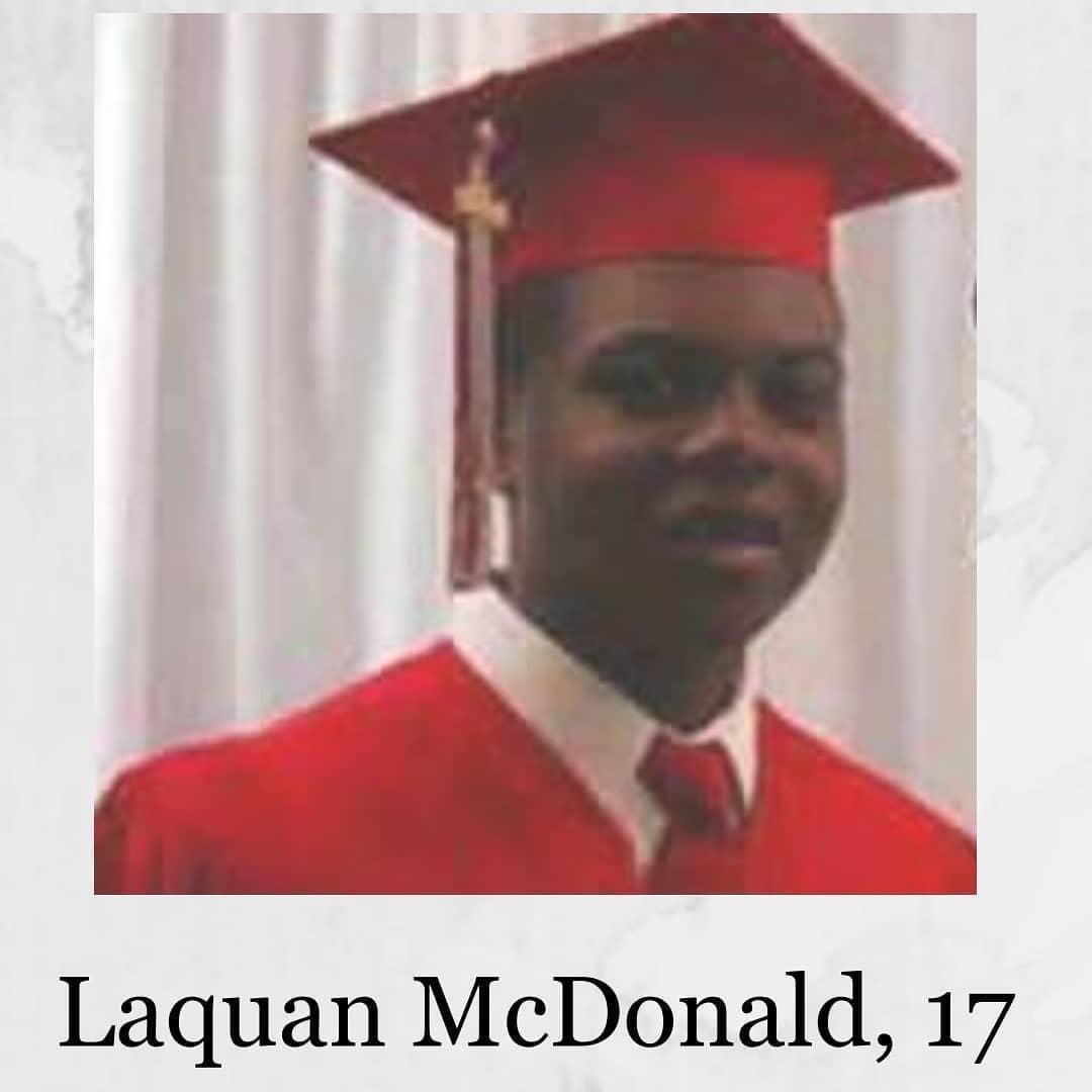 Laquan McDonald was shot and killed by a police officer while under investigation for slashing a squad car's tires. He was shot SIXTEEN TIMES while walking AWAY from the officer.