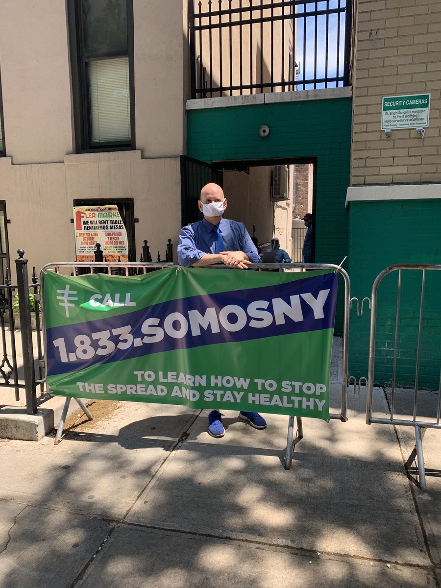 HarveyforNY's tweet photo. Just got tested at my local #SOMOSNY go get your antibody or COVID test at Saint Bridget (7th & B) #TestUs #HazteLaPrueba 9am-2pm Mon- Fri call 1-833-SOMOSNY or walk-in. I was able to do a walk in test, no lines and it took me a total of 15 minutes 💪🏽 https://t.co/fnNuy15pbr