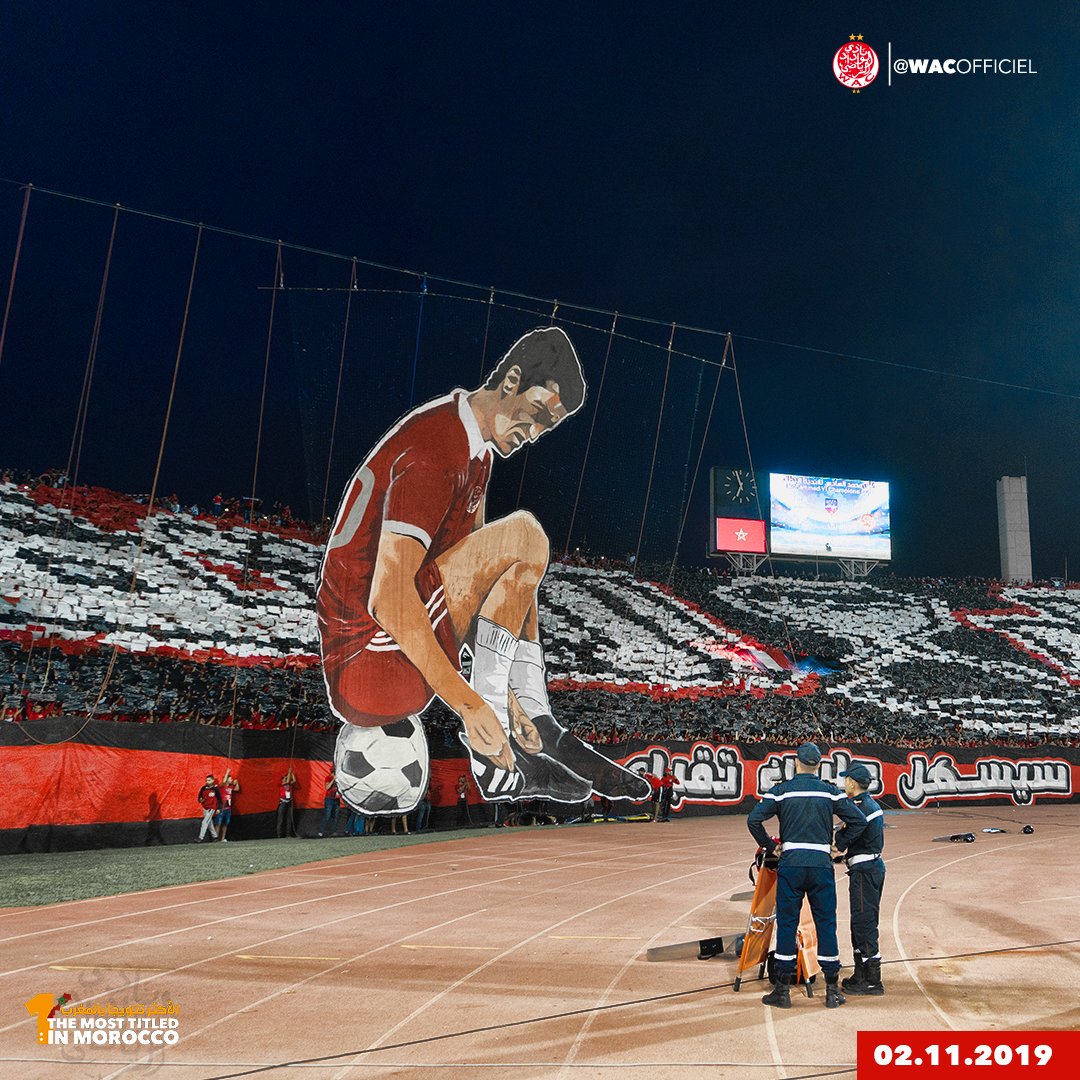 2019/2020 In "Tifos" 📸
3️⃣ 02.11.2019 🆚 Rca

Describe this Tifo in one emoji 🤩

#DimaWydad
#MostTitledInMorocco 🥇🇲🇦