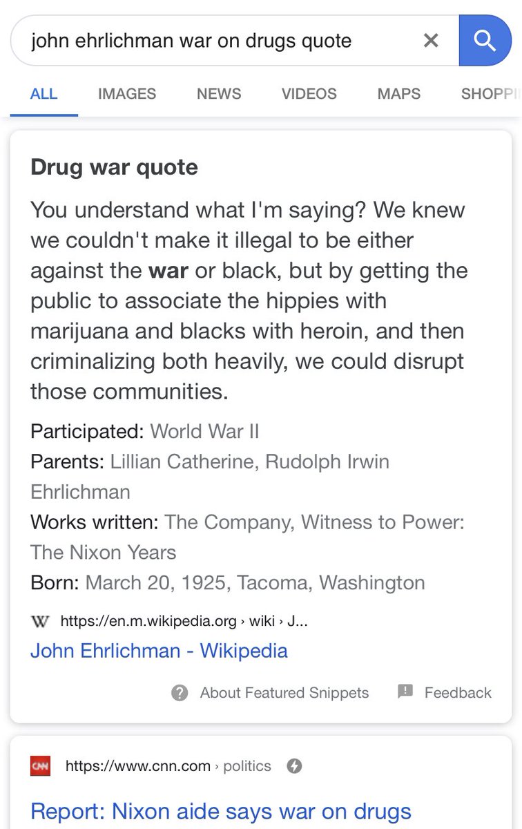nancyywho's tweet photo. @LostClaim @alphaomegapfs @MagaAwake @secretnstrange9 @KODISRV 1.pic
2.when raegan was in office he built on that racial charged war: rose prison rates by 90%. effects still present today as blacks are arrested more for weed but have like consumption
3. poorer neighbourhoods(redlining) &amp; more policing made them more susceptible to arrests https://t.co/A0SZ9Y8ZD3