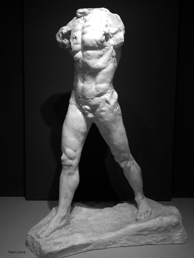 El caminante de Auguste Rodin en @mapfreFcultura #RodinGiacometti continuación de @FundacionCanal proceso de creación del genio de la escultura: dibujos, bocetos, maquetas en #expoRodin #dibujo #escultura #sculpture #arte en #Madrid sigue en bit.ly/2T9pU67