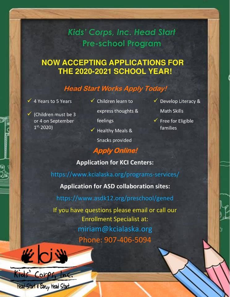 Head Start Program Taking Applications for 2020-2021 School Year