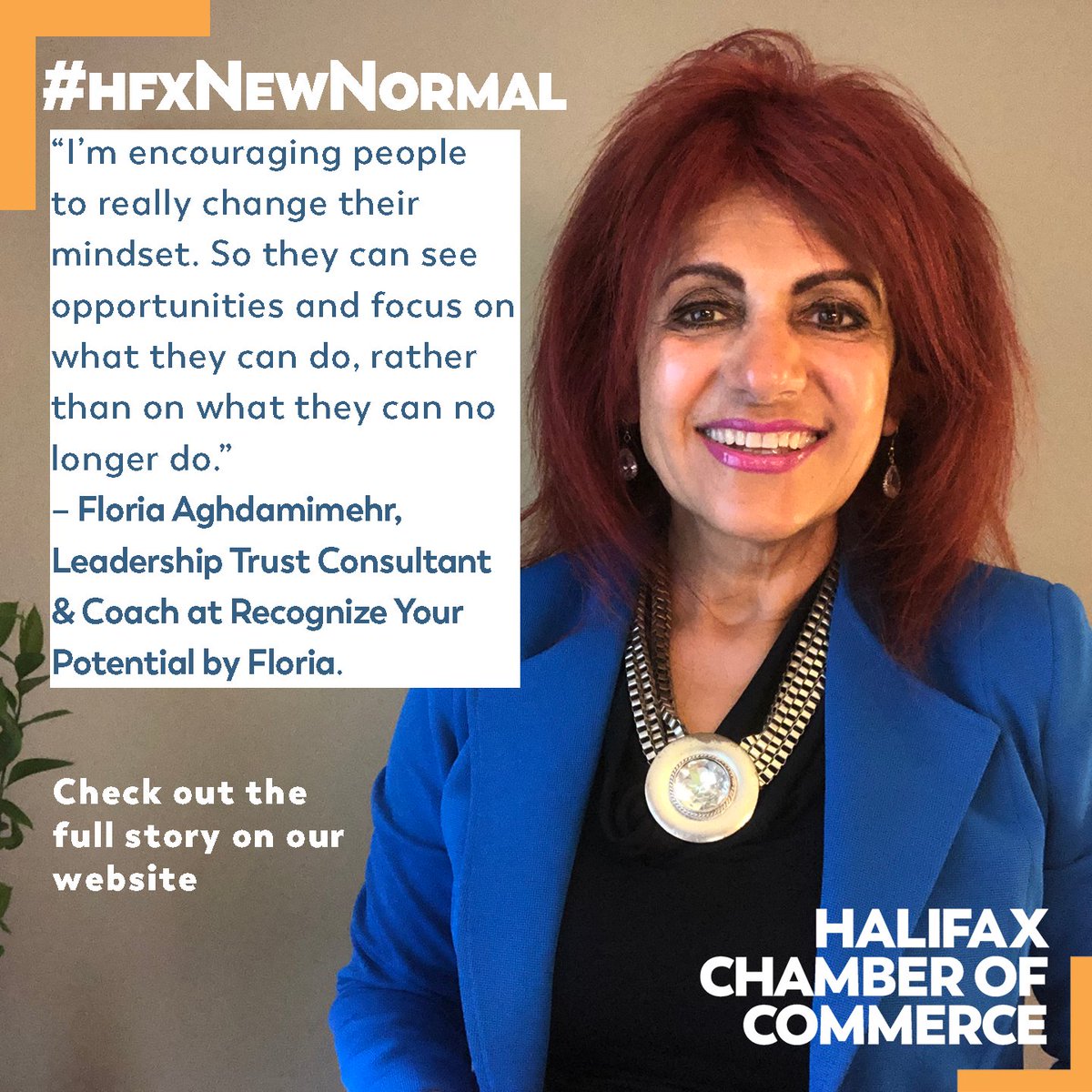 halifaxchamber's tweet photo. Leadership-trust consultant, @FloriaTrans4rms practices mindfulness 🌻and can positively impact business owners and their teams when preparing for the new normal.
Find out more on our website: https://t.co/iv9dAxqRUT
#hfxNewNormal #SmallBusiness #ThinkLocal #Halifax #NovaScotia https://t.co/VKUhUaQyVm